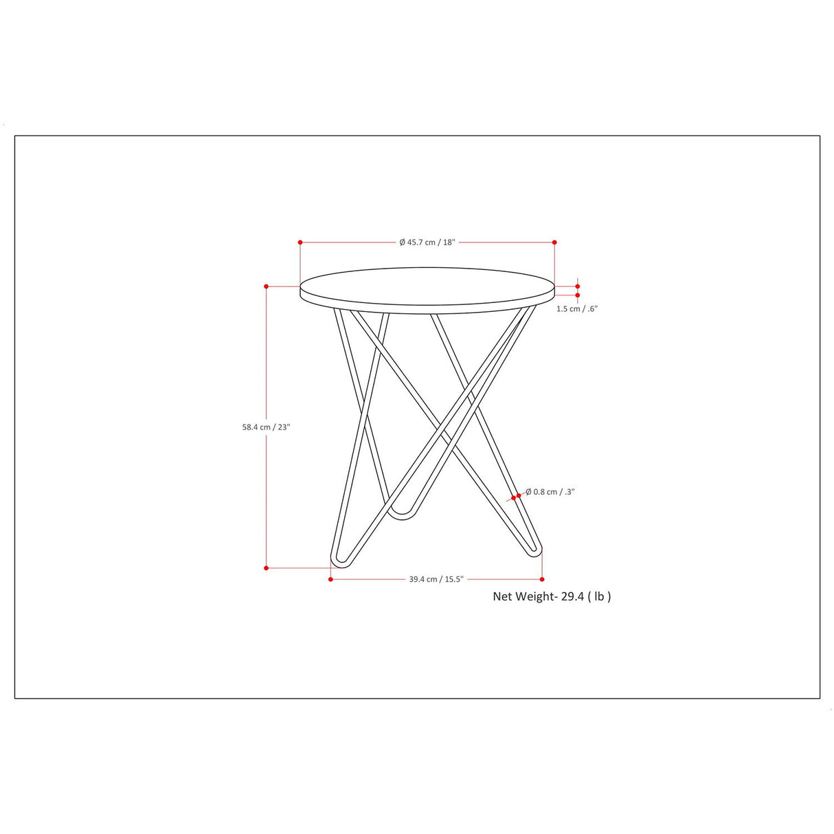 Gabon - Accent Table - White / Gold by Simpli-Home | Bel Furniture