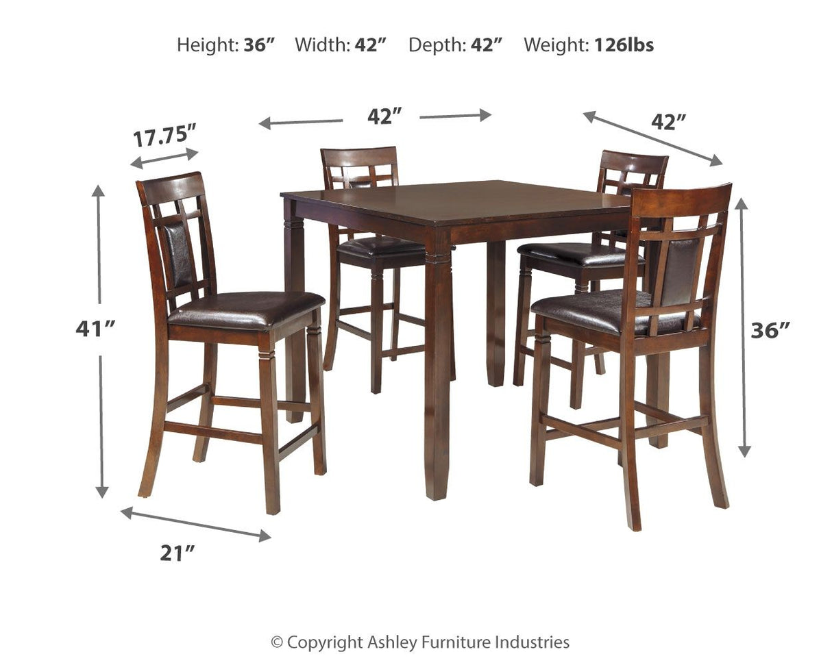 Bennox - Brown - DRM Counter Table Set (Set of 5) by Signature Design by Ashley® | Bel Furniture