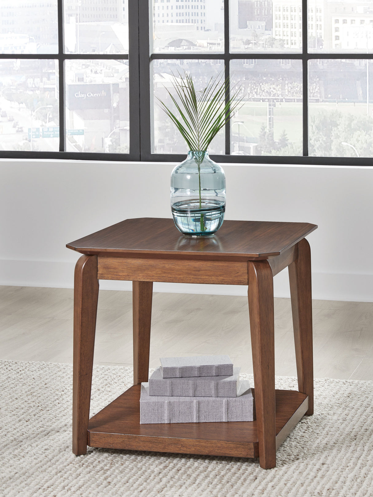 Trenmour - Medium Brown - Square End Table by Signature Design by Ashley® | Bel Furniture