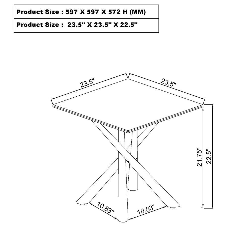 Carvell - Square Sintered Stone Table by Coaster Fine Furniture | Bel Furniture
