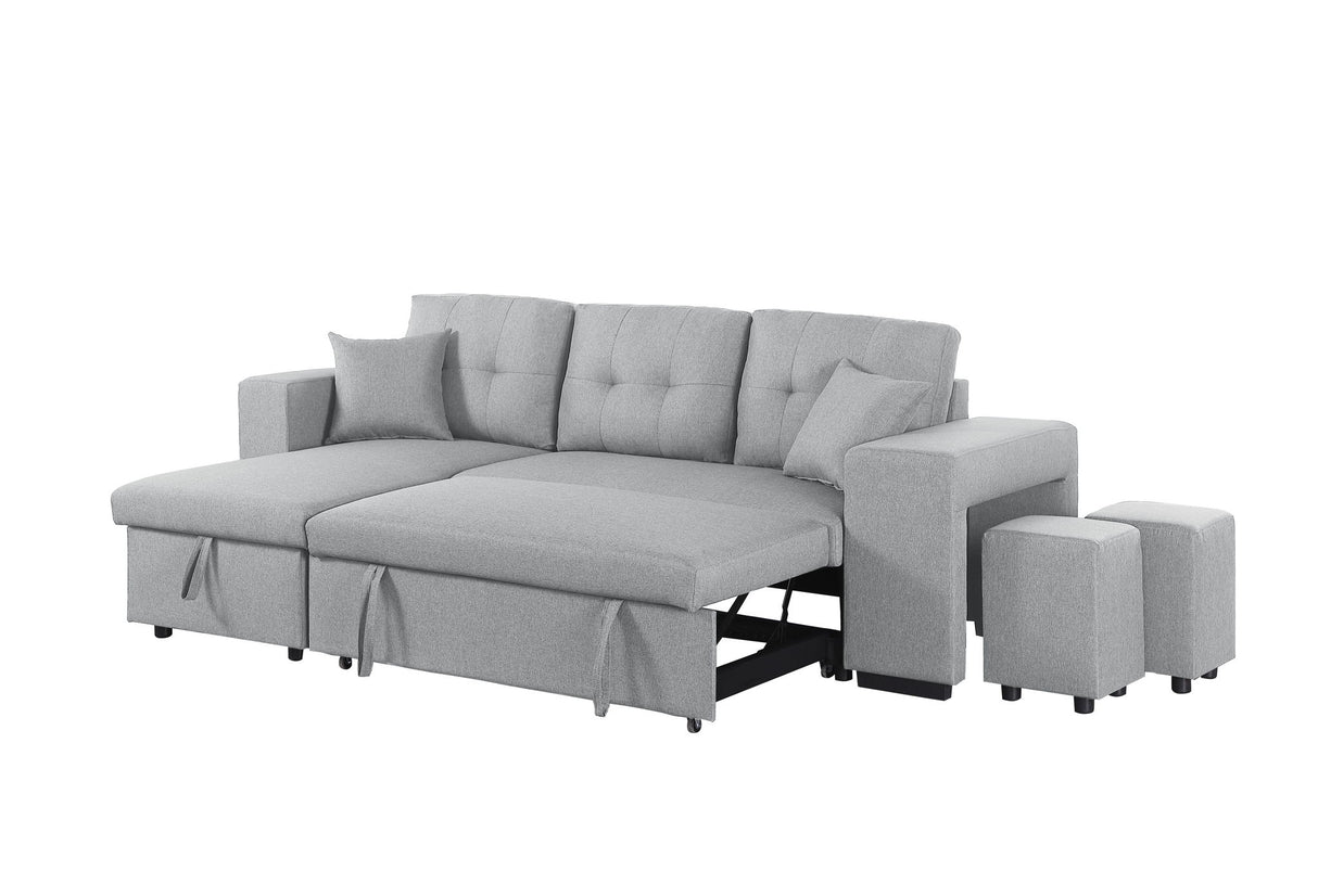 Daniel - Upholstered Reversible Sectional With Pull Out Loveseat by Cynthia's Furniture | Bel Furniture
