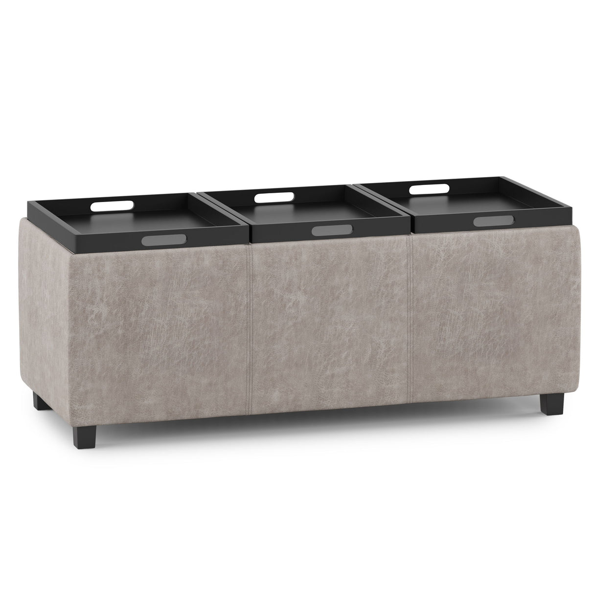 Avalon - Upholstered Storage Ottoman by Simpli-Home | Bel Furniture