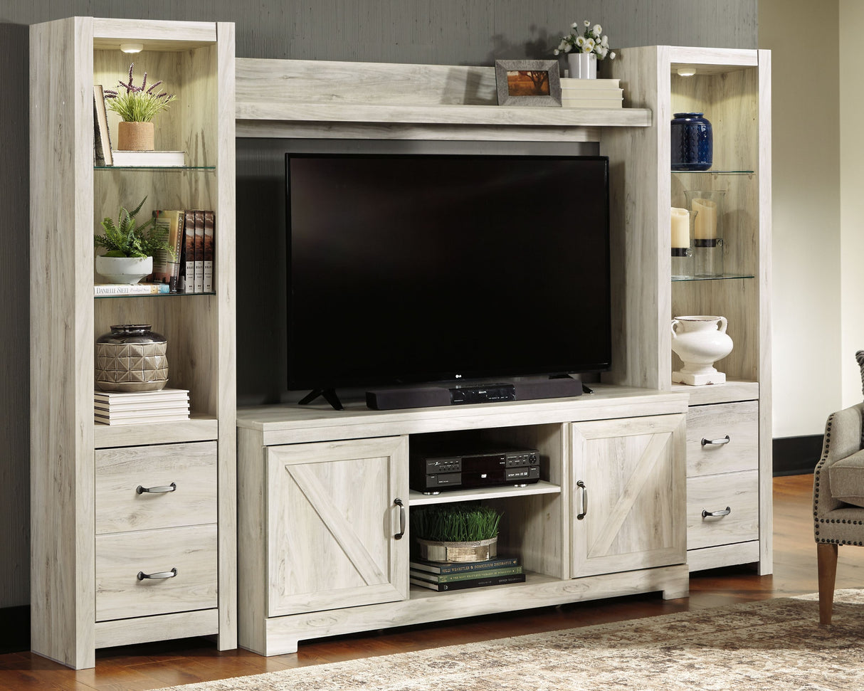 Bellaby - Entertainment Center Light Brown 4 Pc. Entertainment Center - 63" TV Stand by Signature Design by Ashley® | Bel Furniture