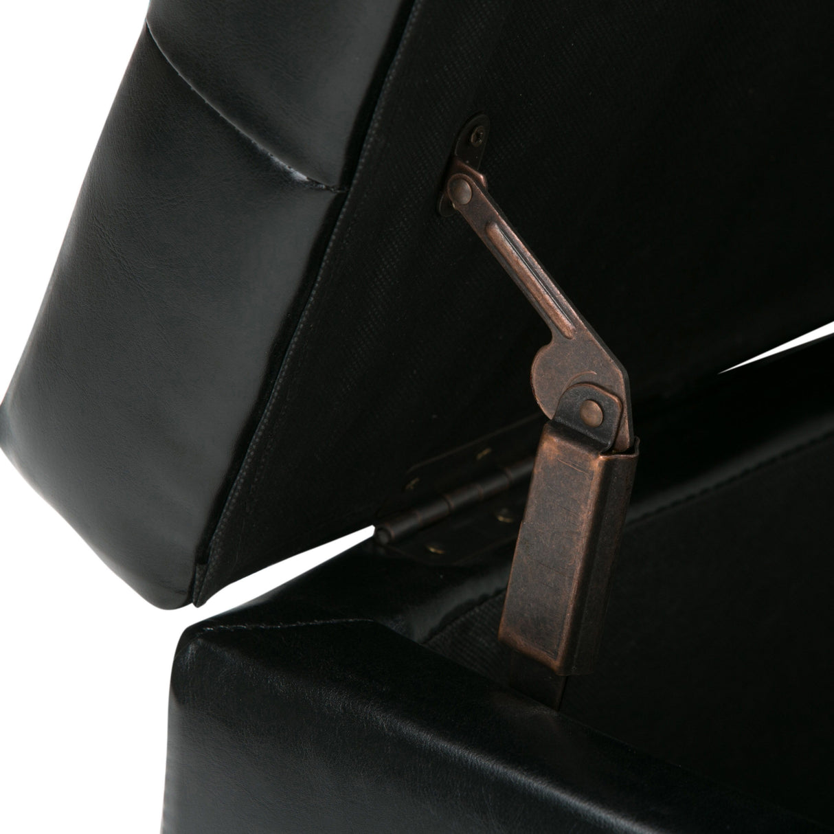 Cosmopolitan - Storage Ottoman - Midnight Black by Simpli-Home | Bel Furniture