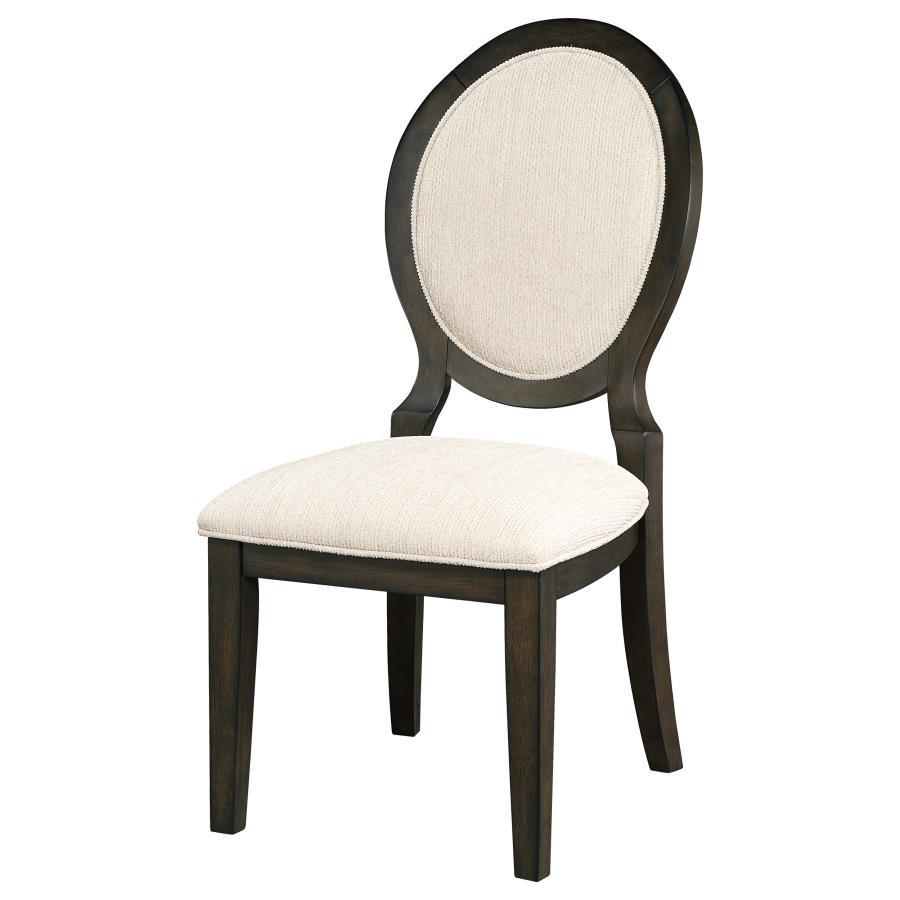 Twyla - Oval Back Dining Side Chair (Set of 2) - Dark Cocoa by CoasterEssence | Bel Furniture