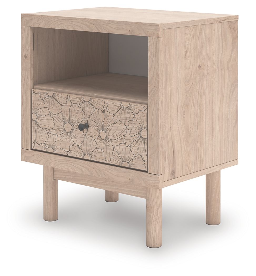 Arloster - Tan - One Drawer Night Stand by Signature Design by Ashley® | Bel Furniture