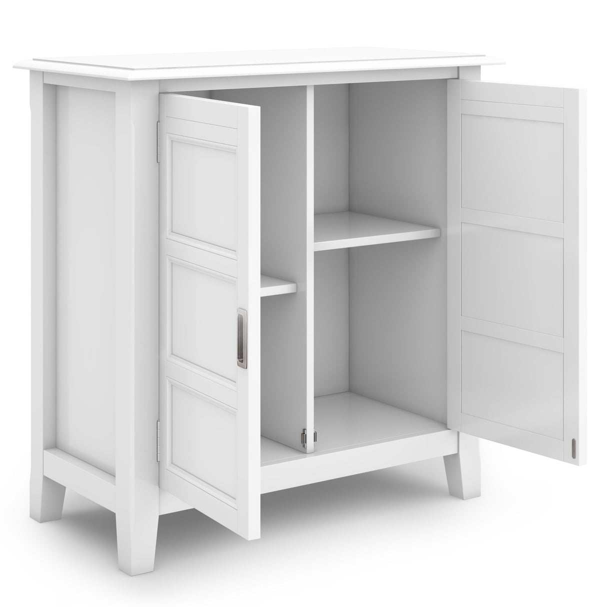 Burlington - Handcrafted Low Storage Cabinet by Simpli-Home | Bel Furniture