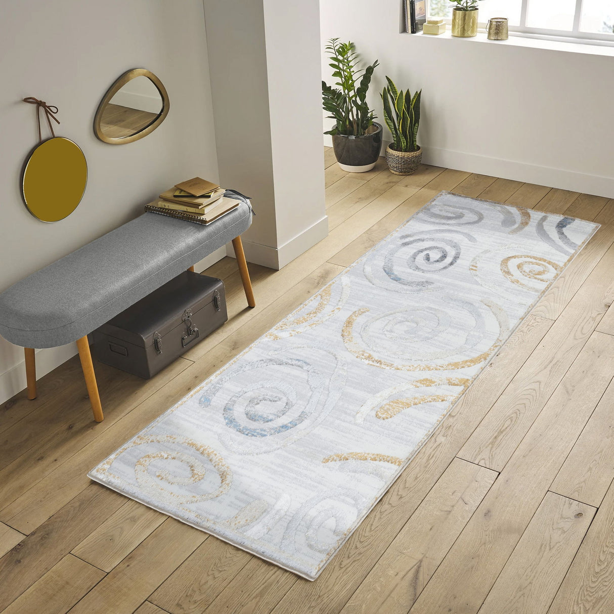 Nova - 2'7" X 7' Area Rug - Multi / White by Icona Home Decor | Bel Furniture