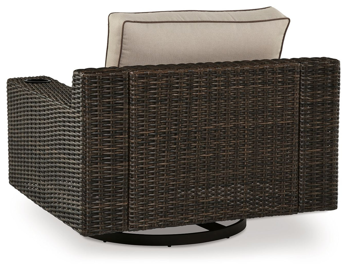 Coastline Bay - Brown - Swivel Lounge W/ Cushion by Signature Design by Ashley® | Bel Furniture