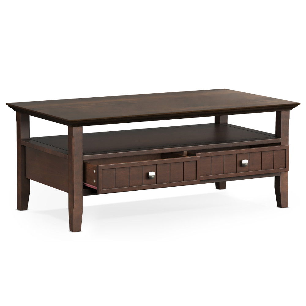 Acadian - Coffee Table With Drawer - Brown by Simpli-Home | Bel Furniture