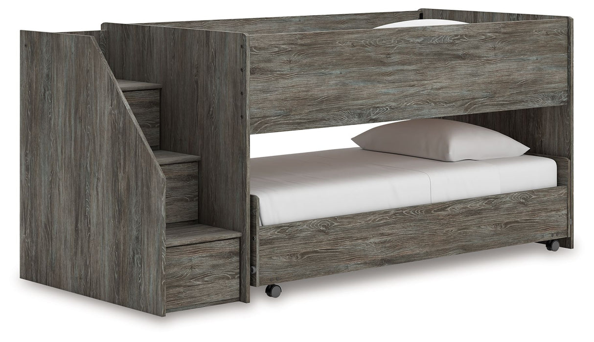 Frandern - Gray - Twin Over Twin Loft Bed by Signature Design by Ashley® | Bel Furniture