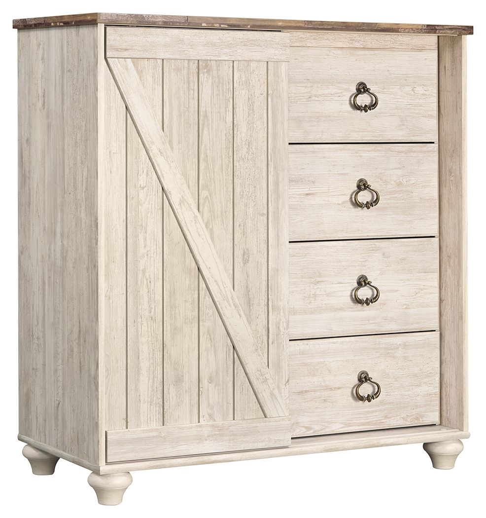 Willowton - Whitewash - Dressing Chest by Signature Design by Ashley® | Bel Furniture