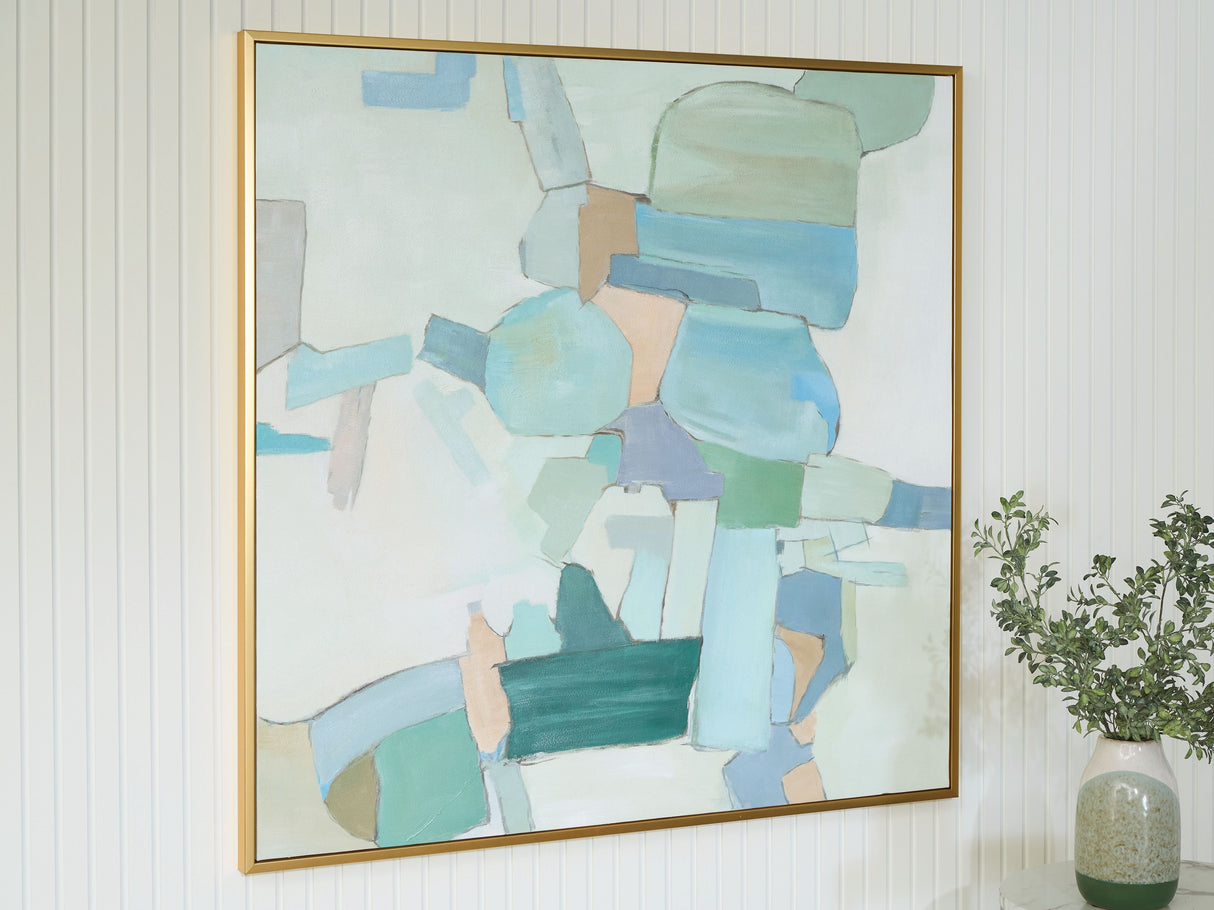 Wynburn - White / Blue / Green - Wall Art by Signature Design by Ashley® | Bel Furniture