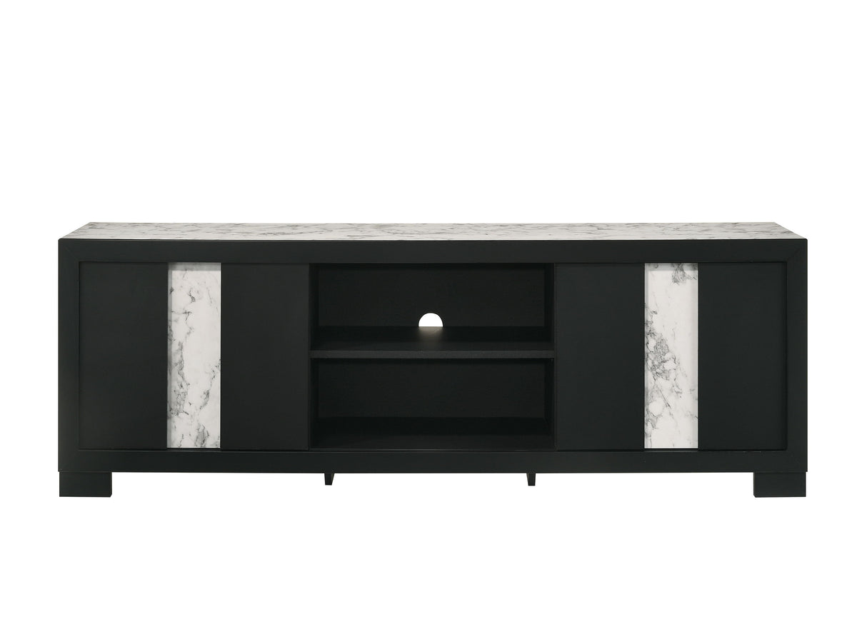 Rangley - Tv Stand Black 2 Shelves, 2 Doors by Crown Mark | Bel Furniture