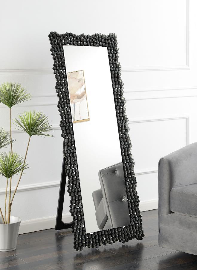 Mckay - Acrylic Frame Standing Mirror - Smokey Gray by CoasterEveryday | Bel Furniture