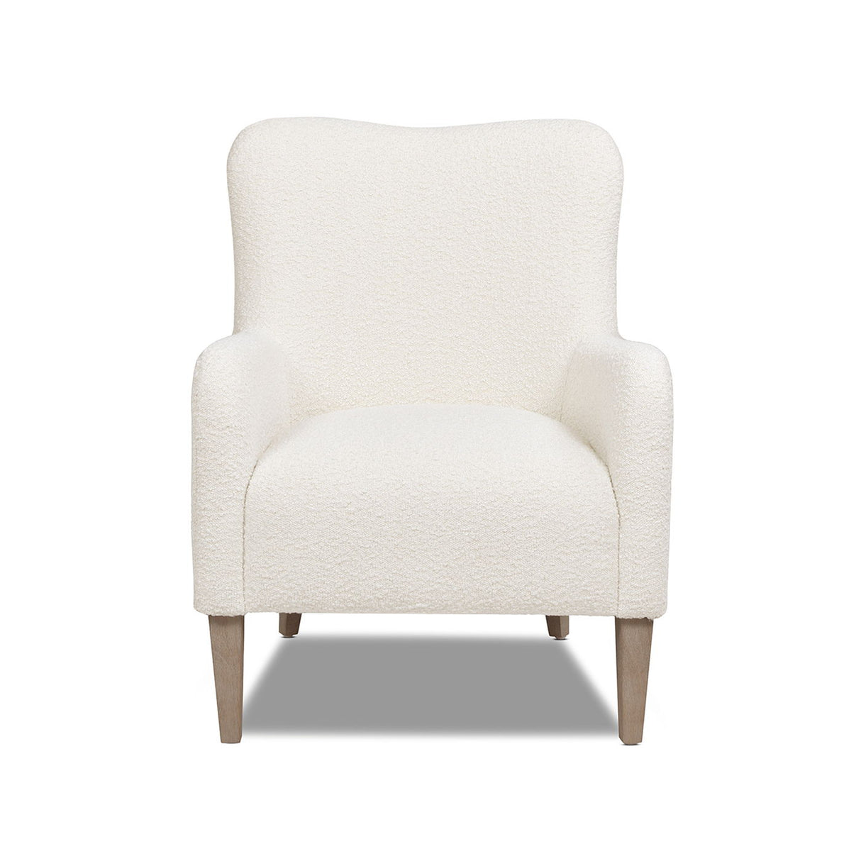 Nimbus - Curved Accent Chair - Ivory White by Jennifer Taylor Home | Bel Furniture