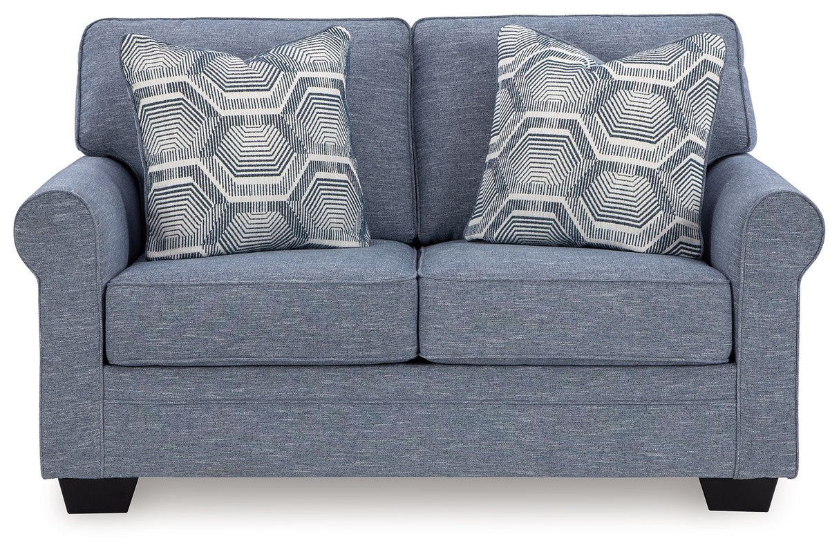 Carissa Manor - Denim - Loveseat by Benchcraft® | Bel Furniture