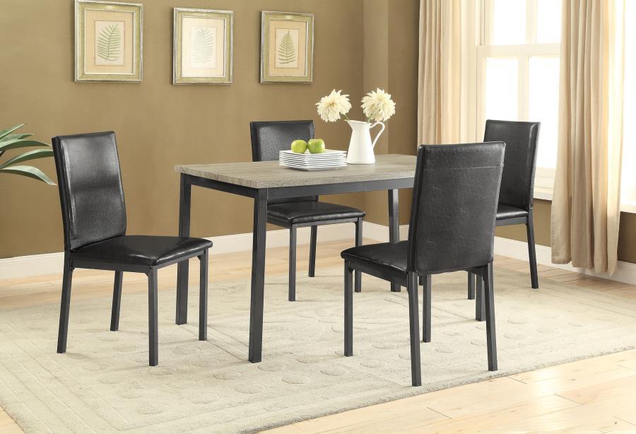 Garza - Rectangular Composite Wood Dining Table - Gray by CoasterEveryday | Bel Furniture