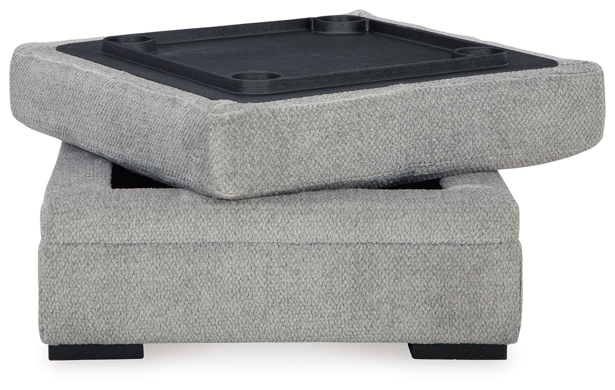 Casselbury - Cement - Ottoman With Storage by Signature Design by Ashley® | Bel Furniture