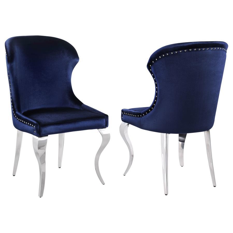 Cheyanne - Side Chair (Set of 2) Blue by Coaster Fine Furniture | Bel Furniture