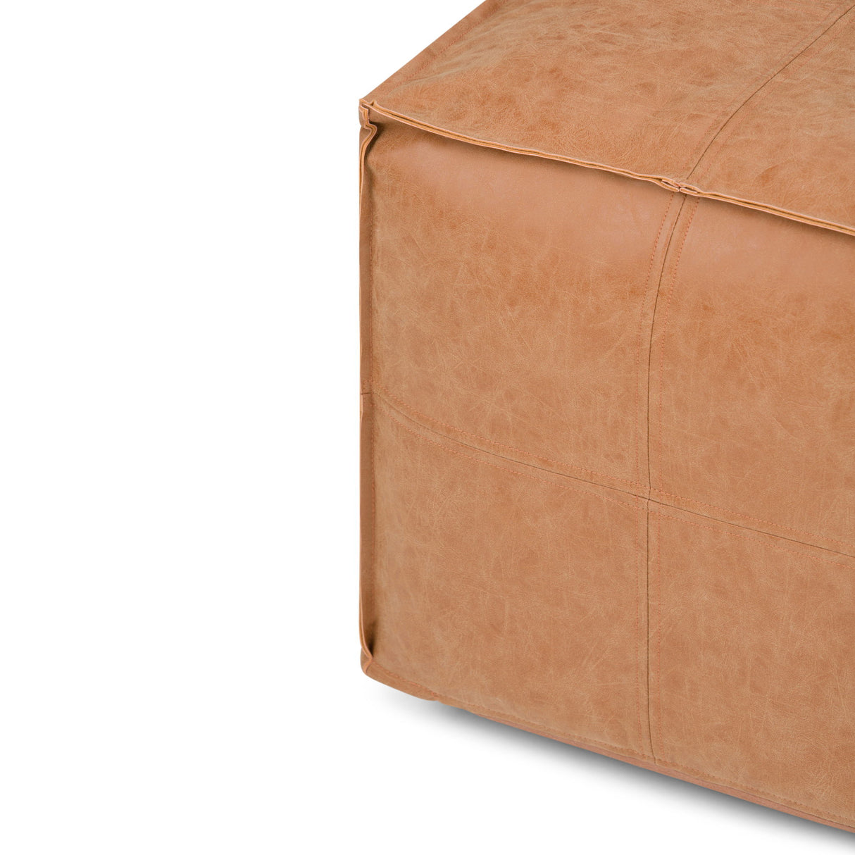 Brody - Large Square, Coffee Table Pouf by Simpli-Home | Bel Furniture
