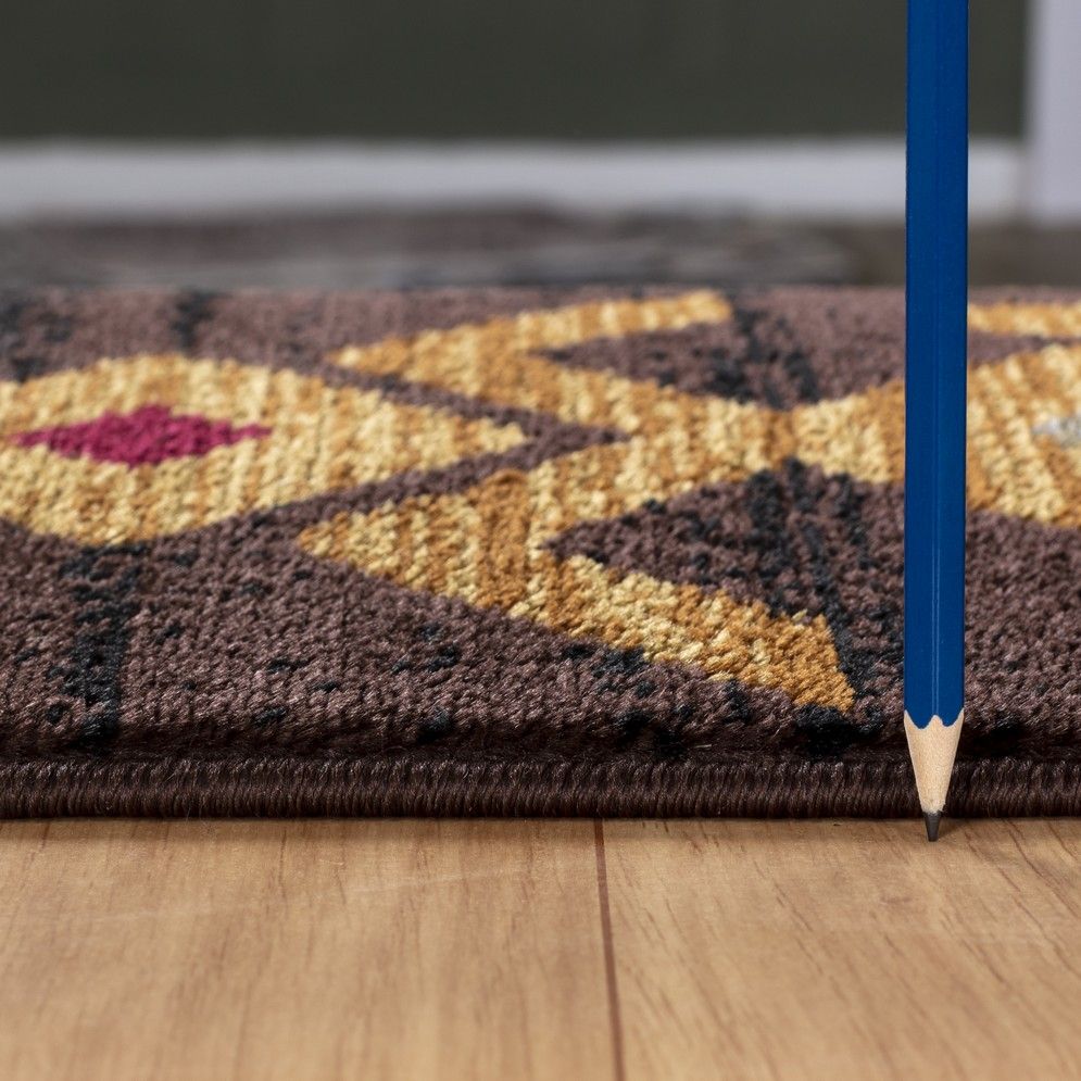 Tribes - 5'3" X 7'3" Southwest Area Rug - Brown by Icona Home Decor | Bel Furniture