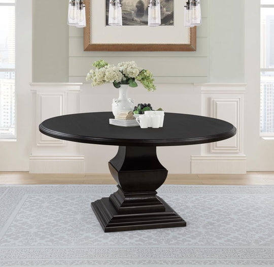 Twyla - 60" Round Wood Dining Room Table - Dark Cocoa