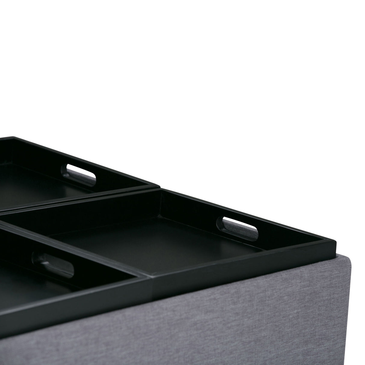 Avalon - Square Coffee Table, Storage Ottoman by Simpli-Home | Bel Furniture