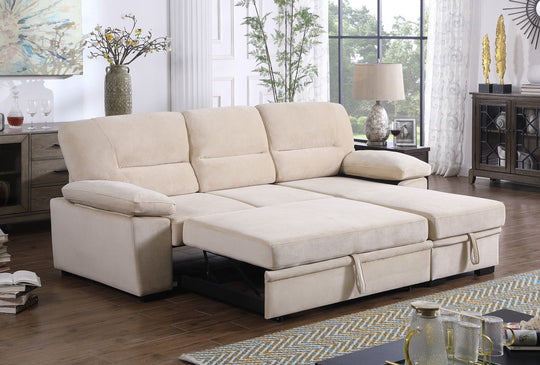 Kipling - Reversible Sleeper Sectional Sofa Chaise by Lilola Home | Bel Furniture