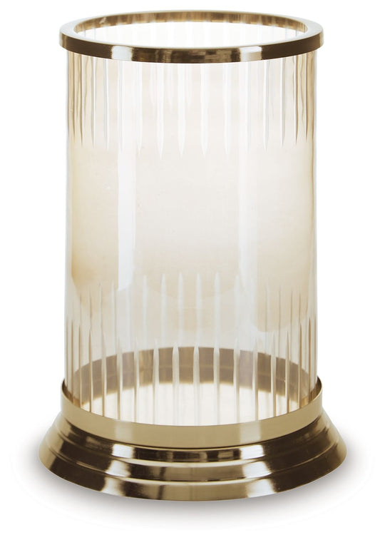 Aavinson - Candle Holder Light Brown 7''W x 7''D x 11''H by Signature Design by Ashley® | Bel Furniture
