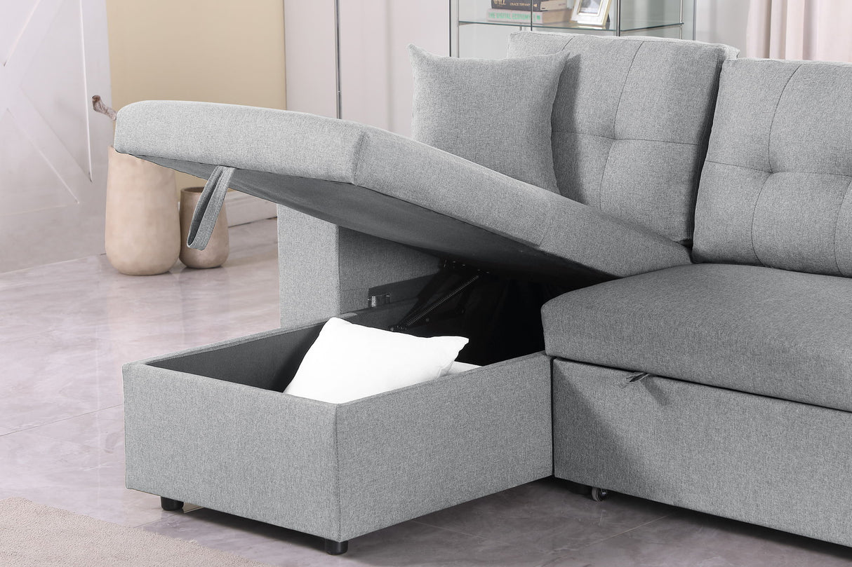 Daniel - Upholstered Reversible Sectional With Pull Out Loveseat by Cynthia's Furniture | Bel Furniture