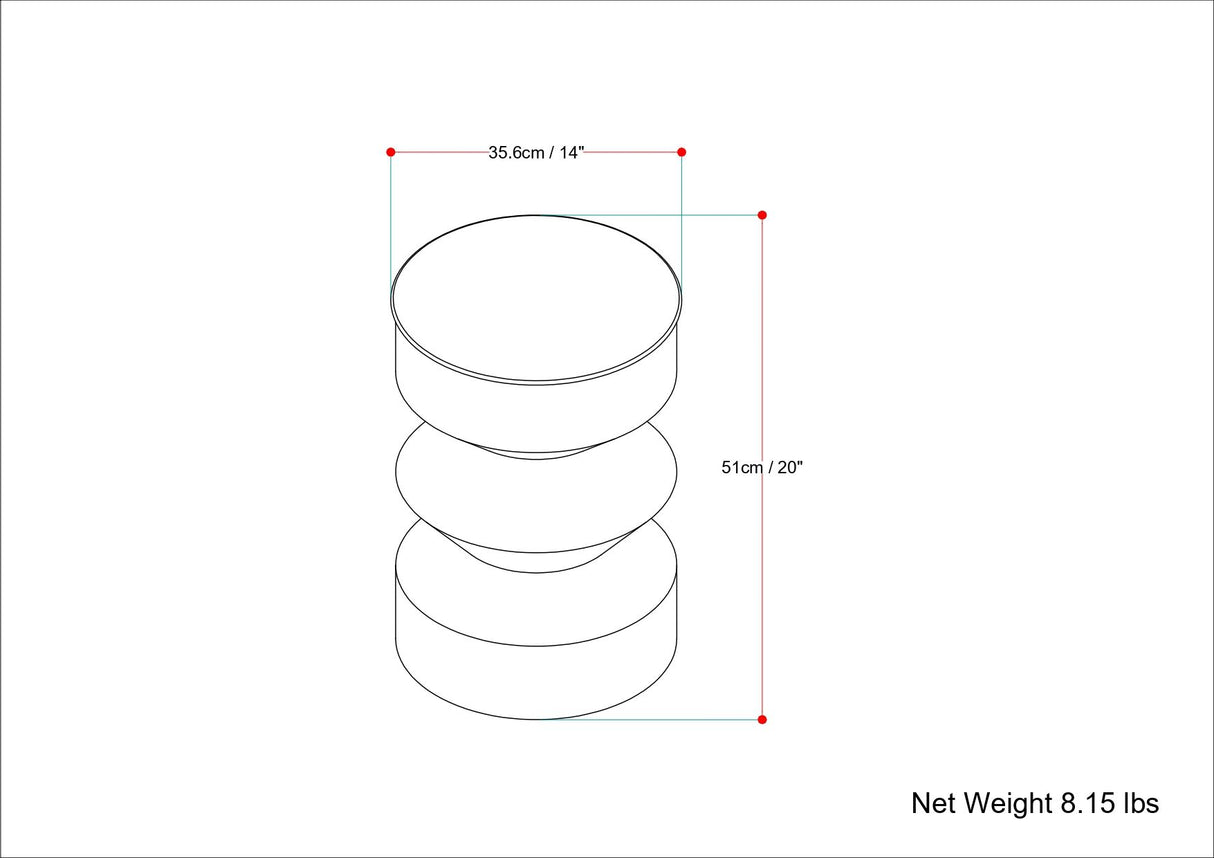 Miller - Side Table - Black / Brass by Simpli-Home | Bel Furniture