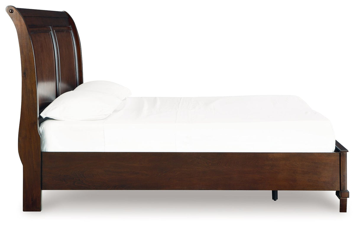 Trellington - Brown - King Sleigh Storage Bed by Signature Design by Ashley® | Bel Furniture
