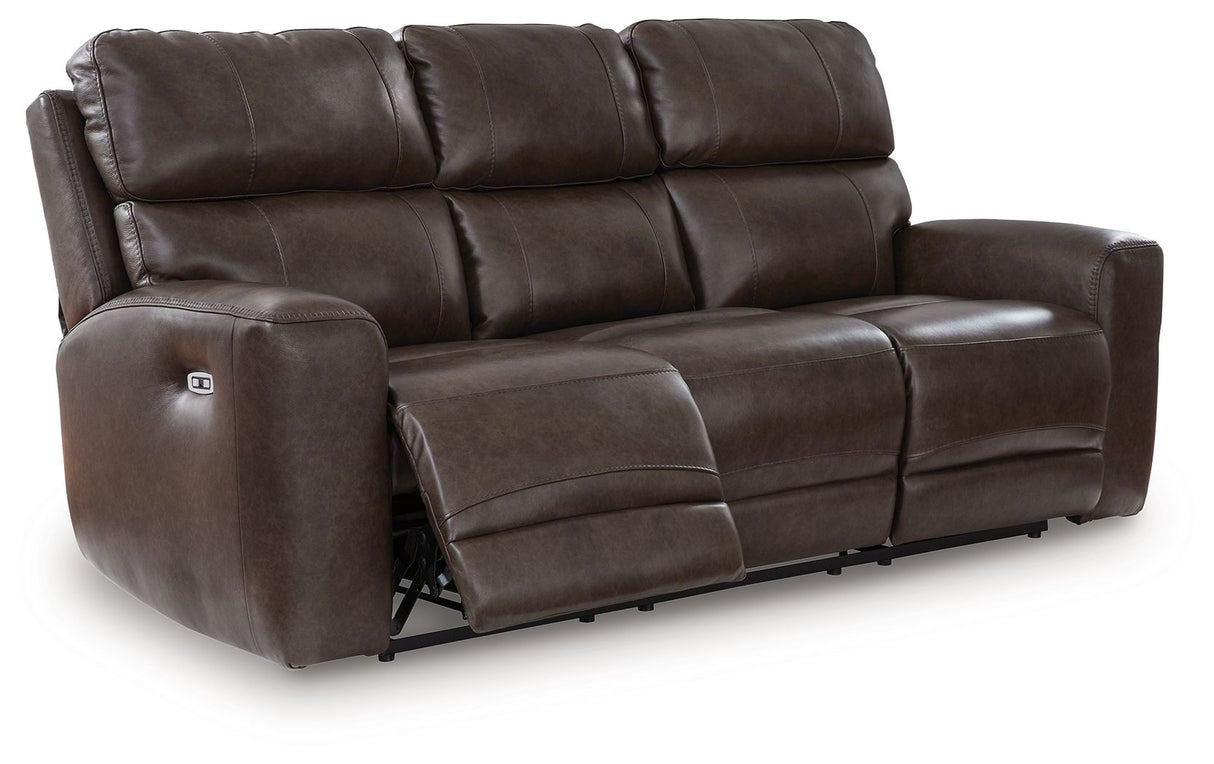 Crossplex - Smoke - Power Recline Sofa With Adjustable Headrest by Signature Design by Ashley® | Bel Furniture