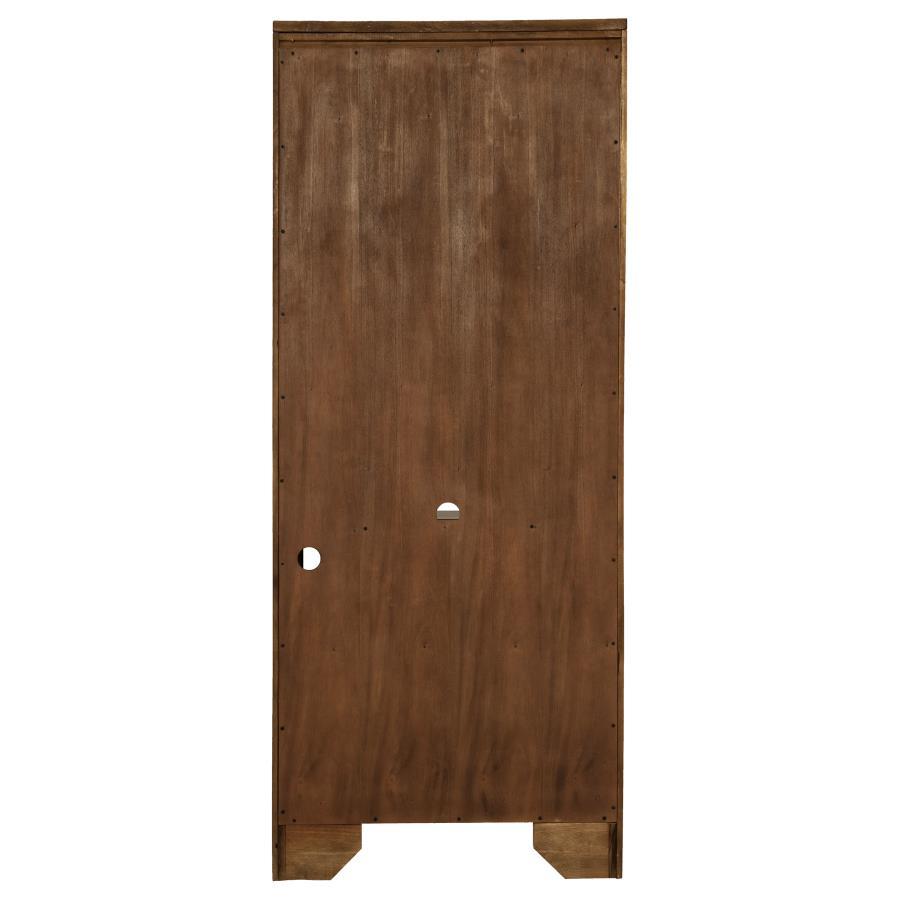 Hartshill - 5-Shelf Bookcase - Burnished Oak by CoasterElevations | Bel Furniture