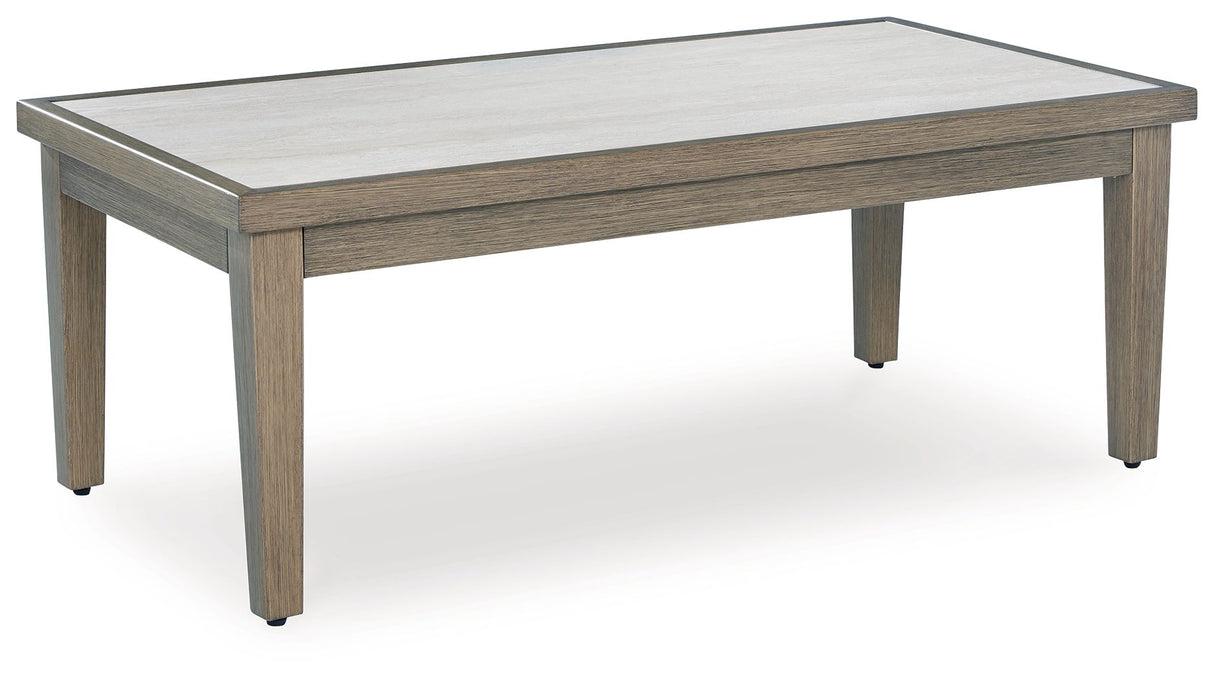 Rainier Ranch - Brown / Beige - Rectangular Cocktail Table by Signature Design by Ashley® | Bel Furniture