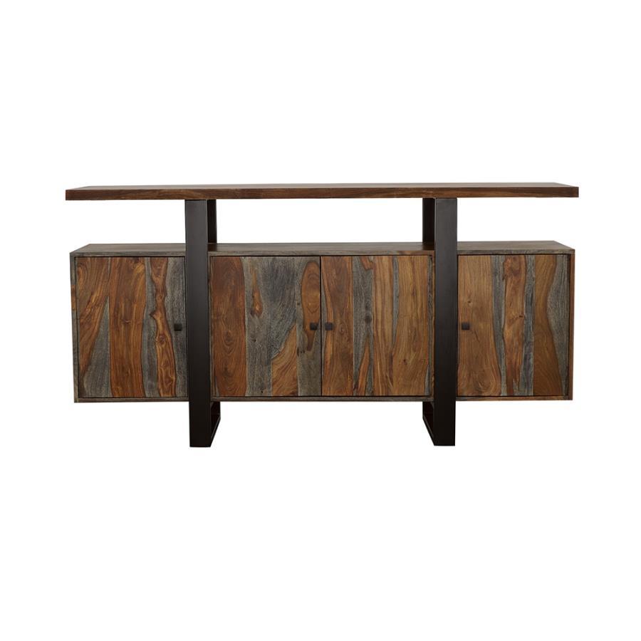 Ditman - 4 Door Solid Wood Sideboard Buffet - Gray Sheesham by CoasterElevations | Bel Furniture