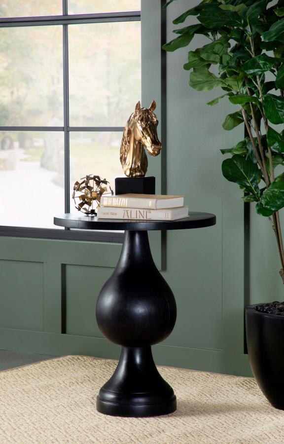 Dianella - Round Pedestal Base Accent Side Table by CoasterEssence | Bel Furniture