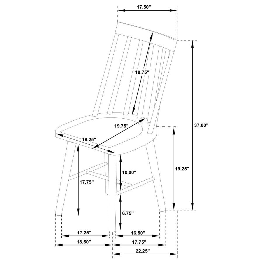 Middleton - Solid Wood Dining Side Chair (Set of 2) by Coaster Fine Furniture | Bel Furniture