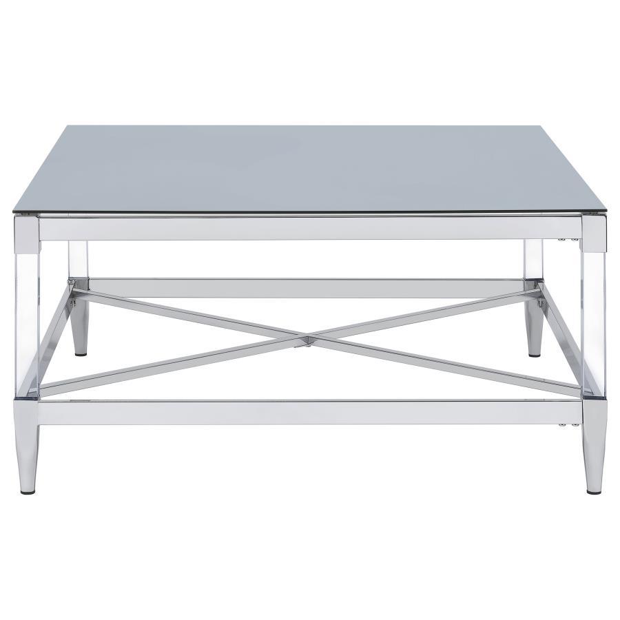 Lindley - Square Tempered Mirror Acrylic Table