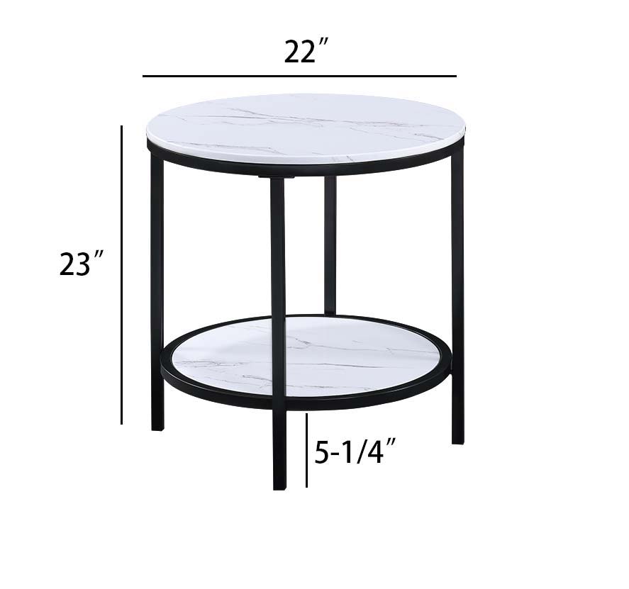 Valerie - Table Set (Coffee & 2 End Tables) - White by Crown Mark | Bel Furniture