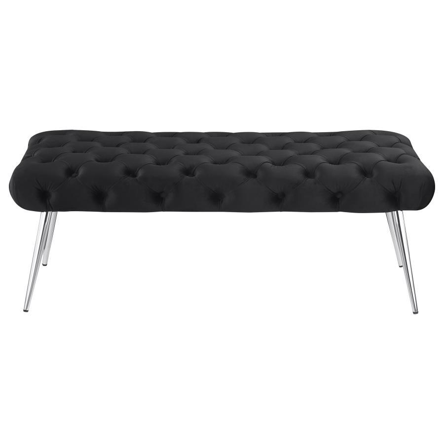 Ella - Upholstered Tufted Bench Metal Legs by Coaster Fine Furniture | Bel Furniture