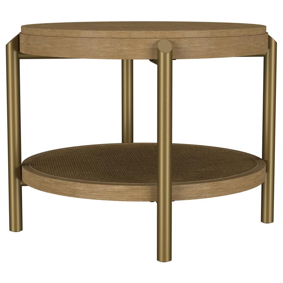 Arini - Round End Side Table With Storage Shelf by Coaster Fine Furniture | Bel Furniture