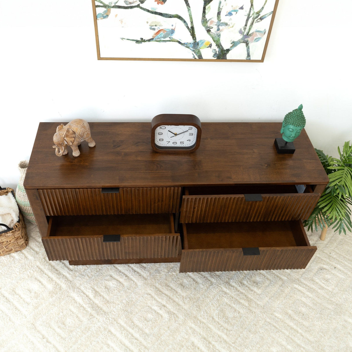 Lola - Mid-Century Modern Dresser With 6 Drawers - Dark Brown by Ashcroft Furniture | Bel Furniture