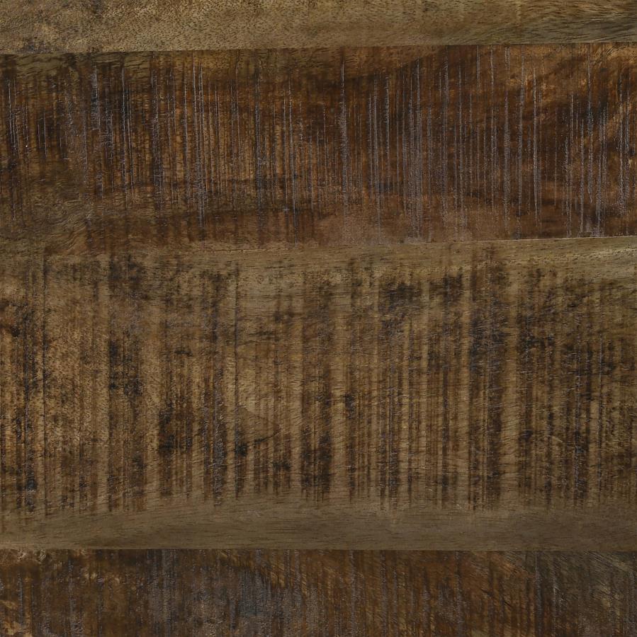 Aurora - Round Drum Base Accent Side Table - Natural And Black by CoasterEssence | Bel Furniture