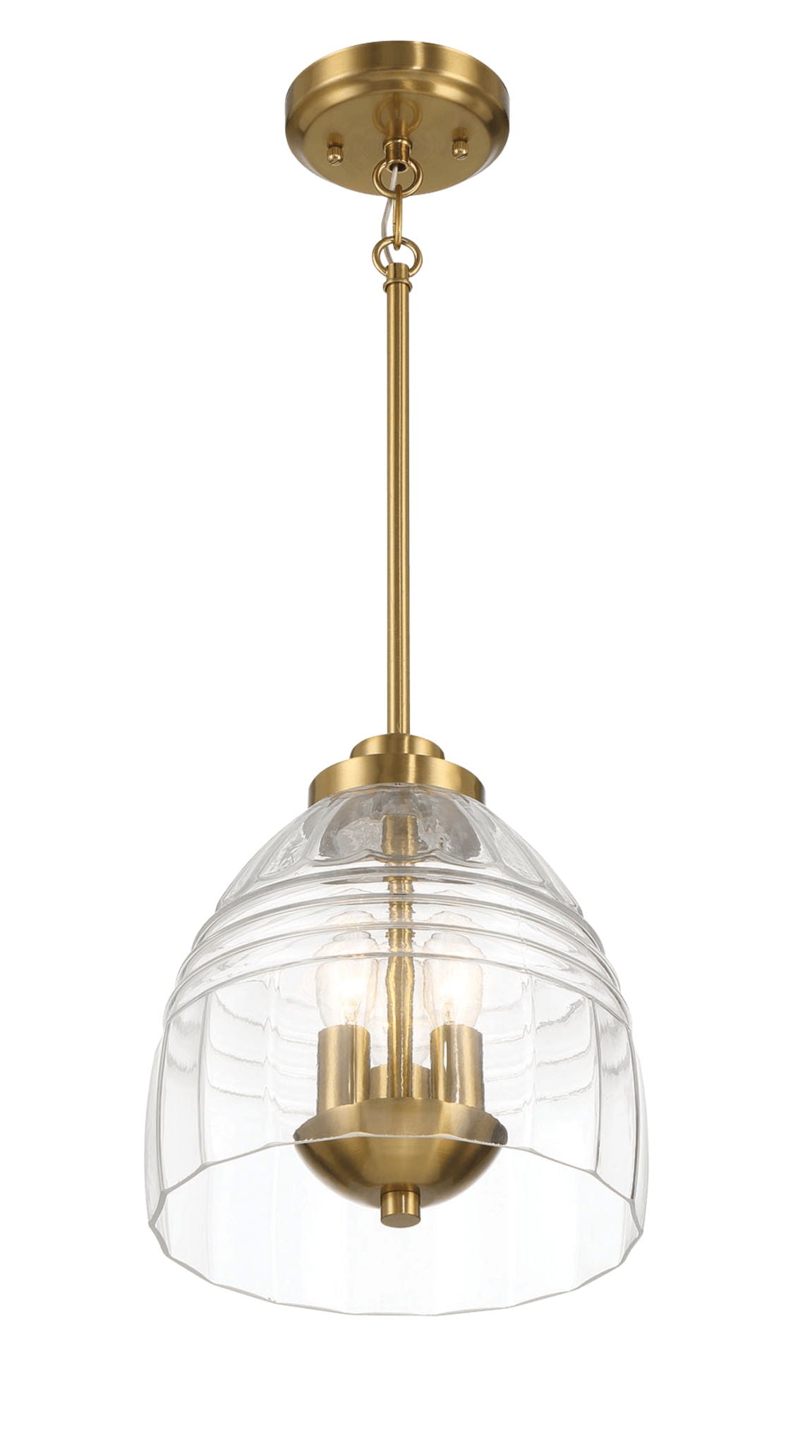Ember - 3 Candle Lights Chain Pendant - Clear / Gold by Ashcroft Furniture | Bel Furniture