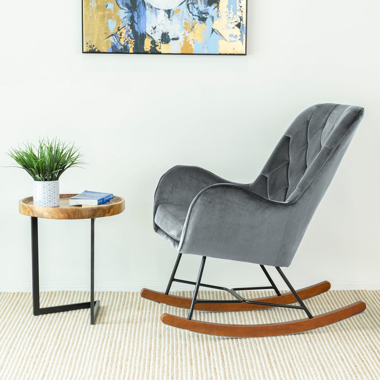 Hannah - Rocking Chair - Gray