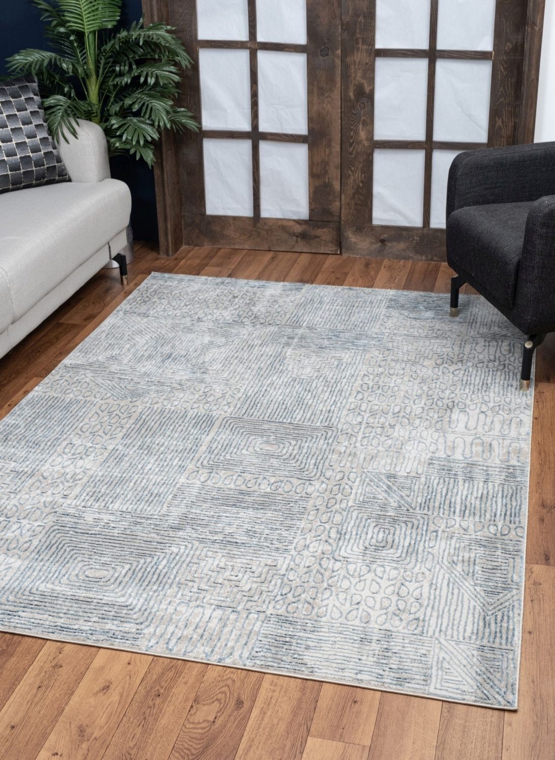 Elegance - 5'3" X 7'3" Area Rug - Blue by Icona Home Decor | Bel Furniture
