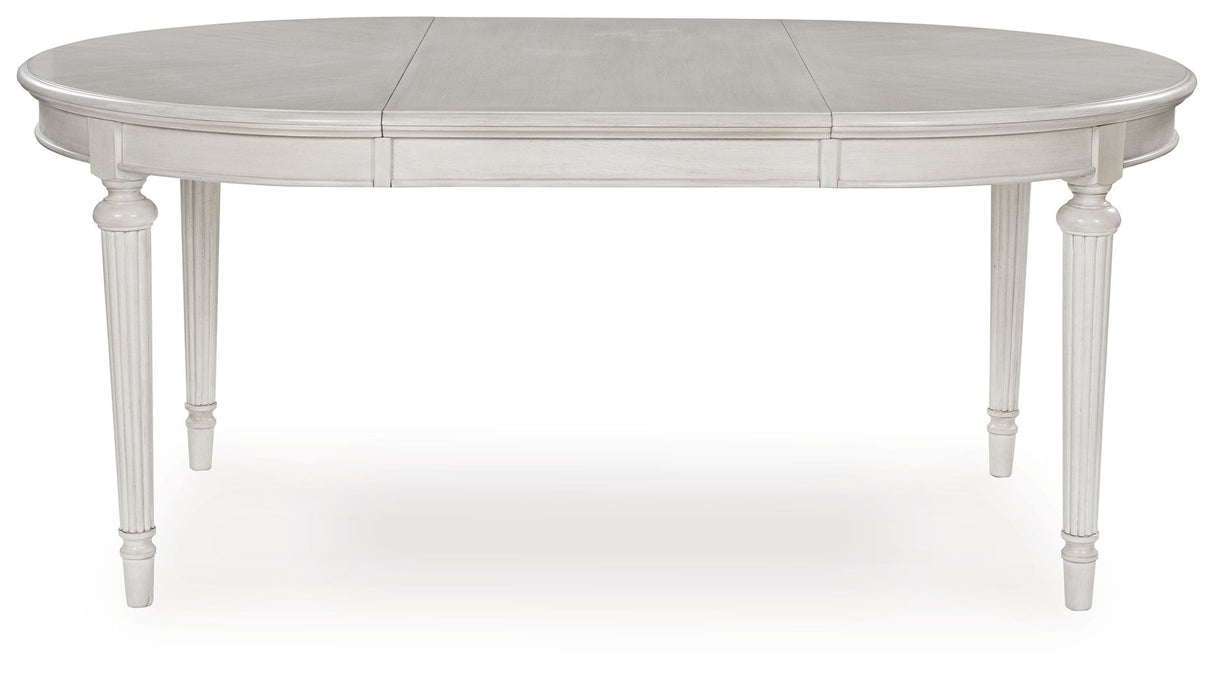 Montelaine - Antique White - Oval Dining Room Extension Table by Benchcraft® | Bel Furniture