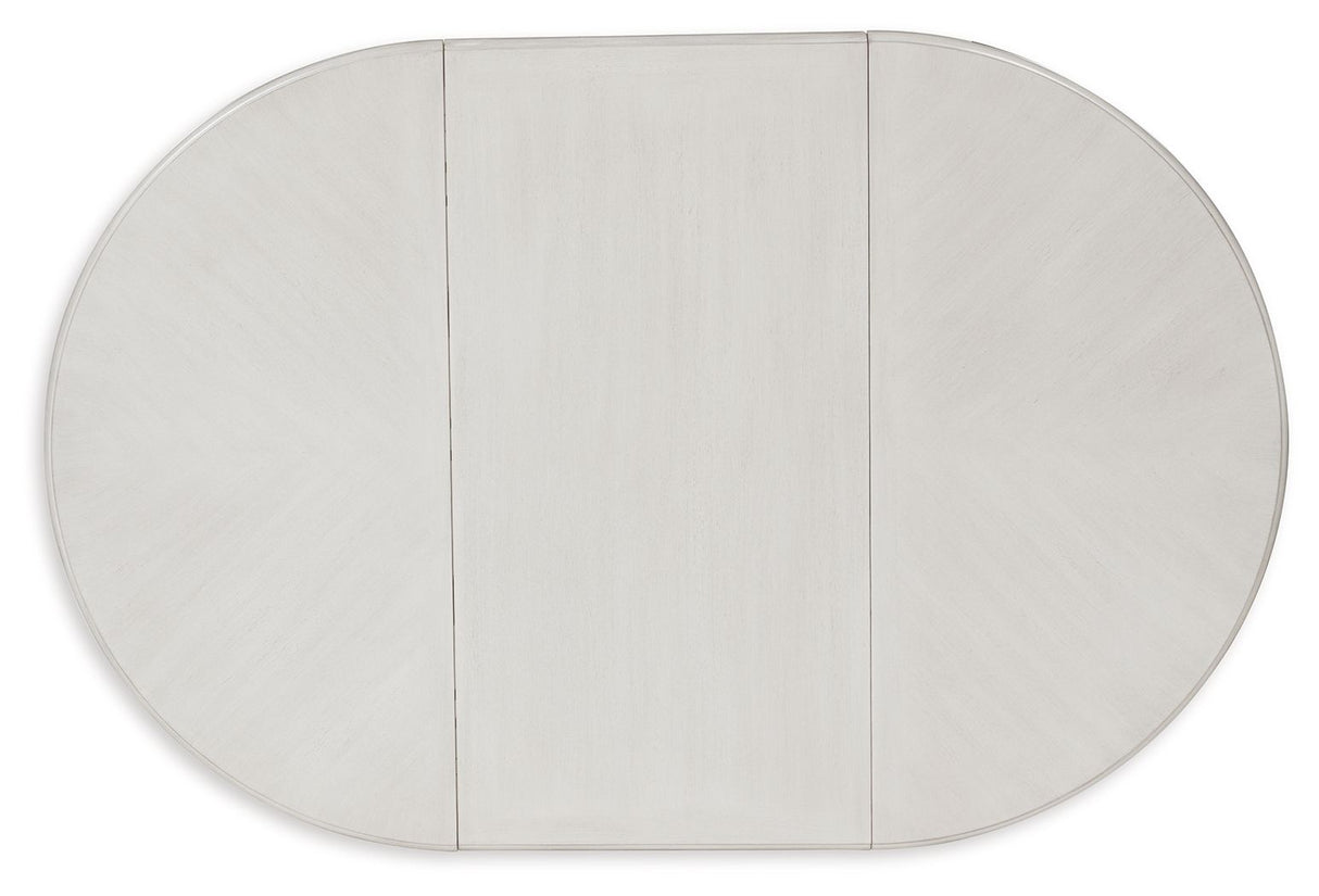 Montelaine - Antique White - Oval Dining Room Extension Table by Benchcraft® | Bel Furniture